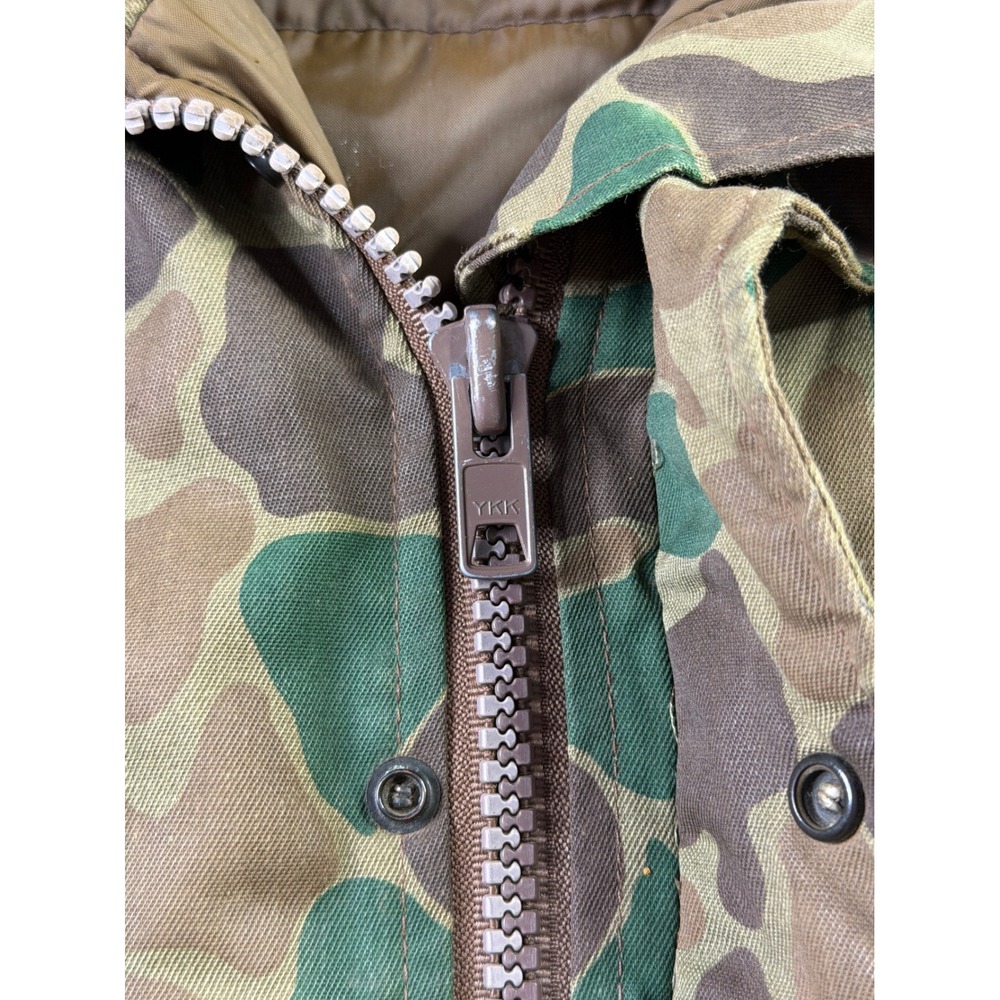VTG Woolrich Frogskin Camo Hunting Jacket Thinsulate Hooded Made In USA Mens L - Picture 11 of 16